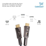 Cablesson 1x2 HDMI 2.0 Splitter mit EDID (18G) mit HDElity AOC abnehmbarem Kabel - 20m