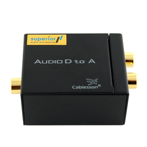 Cablesson SAP-3 (DAC) Digital to Analogue Audio Converter Adapter Coaxial Optical Toslink RCA L/R Compatible with Blu-ray Player PS3 PS4 XBox HD DVD Sky Q HD Apple Plasma Home Cinema Systems AV Amps