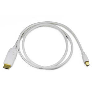 Cablesson weißes Gold überzogenes Verbindungsstück Mini Display Port zu HDMI Konverter-Video-Kabel (männlich zu weiblich) - 2er-Pack
