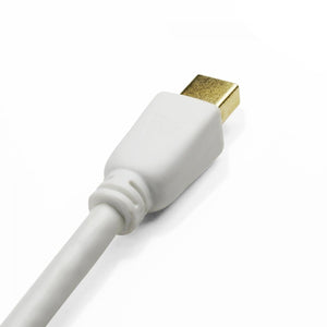 Cablesson weißes Gold überzogenes Verbindungsstück Mini Display Port zu HDMI Konverter-Video-Kabel (männlich zu weiblich) - 2er-Pack