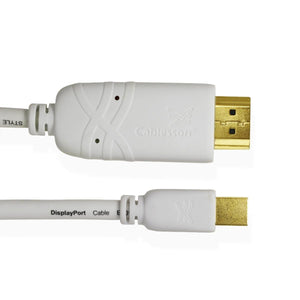 Cablesson weißes Gold überzogenes Verbindungsstück Mini Display Port zu HDMI Konverter-Video-Kabel (männlich zu weiblich) - 2er-Pack