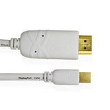 Cablesson weißes Gold überzogenes Verbindungsstück Mini Display Port zu HDMI Konverter-Video-Kabel (männlich zu weiblich) - 2er-Pack