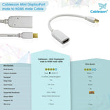 Cablesson weißes Gold überzogenes Verbindungsstück Mini Display Port zu HDMI Adapter-Kabel Mini-DP zum HDMI - Packung mit 2