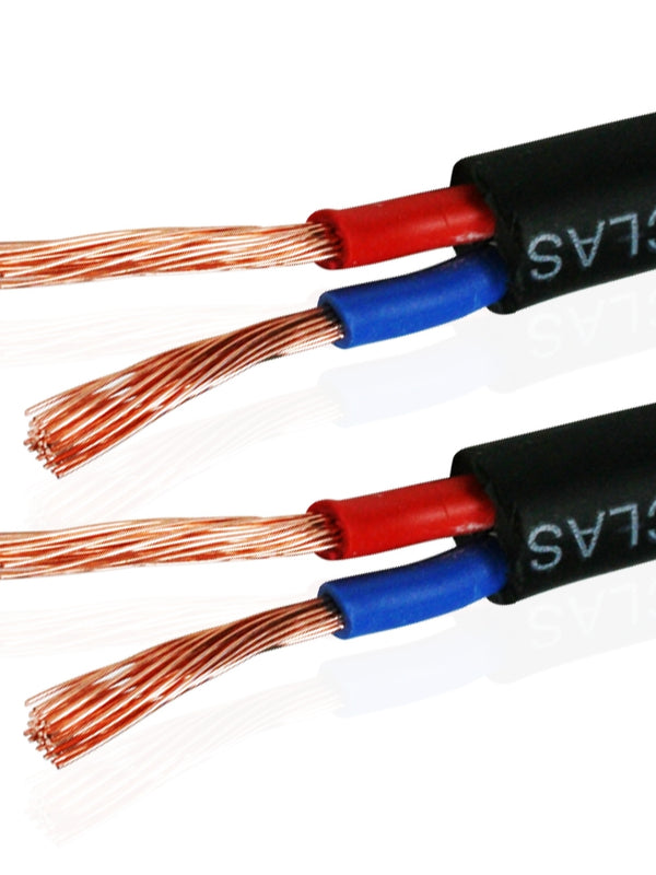 Van Damme Black Series Tour Grade 2 x 1.50mm Twin-Axial Speaker Cable, Black 268-515-000 9 Metre / 9M