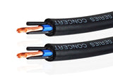 Van Damme Black Series Tour Grade 2 x 4.00mm Twin-Axial Speaker Cable, Black 268-545-000 1 Metre / 1M