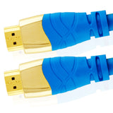 Cablesson Kaiser II 15m High Speed HDMI Cable - 8k, 4, 3D, Full HD, Ultra HD, 2160p, HDR, ARC, Ethernet - (HDMI 2.1/2.0b/2.0a/2.0/1.4) For PS4, Xbox One, Wii, Sky Q, LCD, LED, UHD, CL3 certified - Blue
