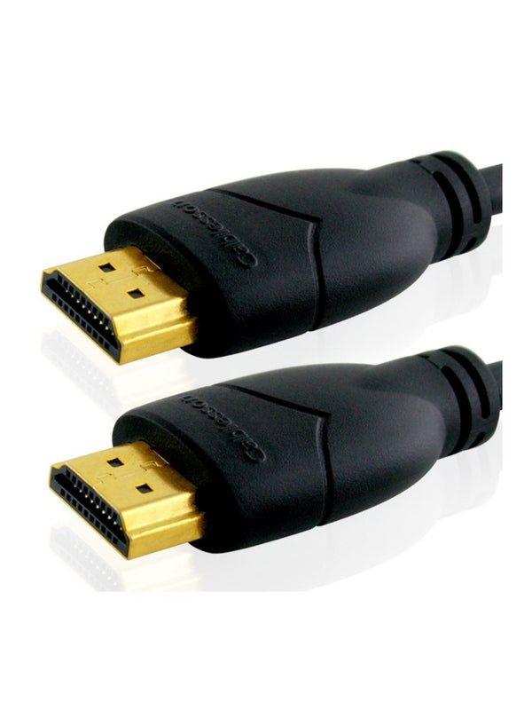 CablessonBasics 2M (2 Meter) High Speed HDMI Cable with Ethernet - (Latest 1.4a Version, 15.2Gbps) Gold HDMI to HDMI Cable with ETHERNET Compatibility, FULL HD, 1080P, 2160p, LCD, PLASMA & LED TV's, 3D TVS, Supports Dolby TrueHD