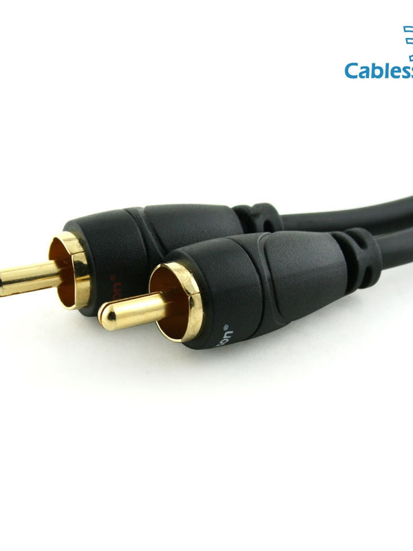Ivuna RCA (Phono) Male to Female ( 3.5mm Stereo) Jack Cable 0.2 Metre - Black