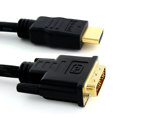 Basic 2m High Performance DVI to HDMI Cable - 1080p (Full HD) / v1.3 / Video / DVI / 24k Gold Plated