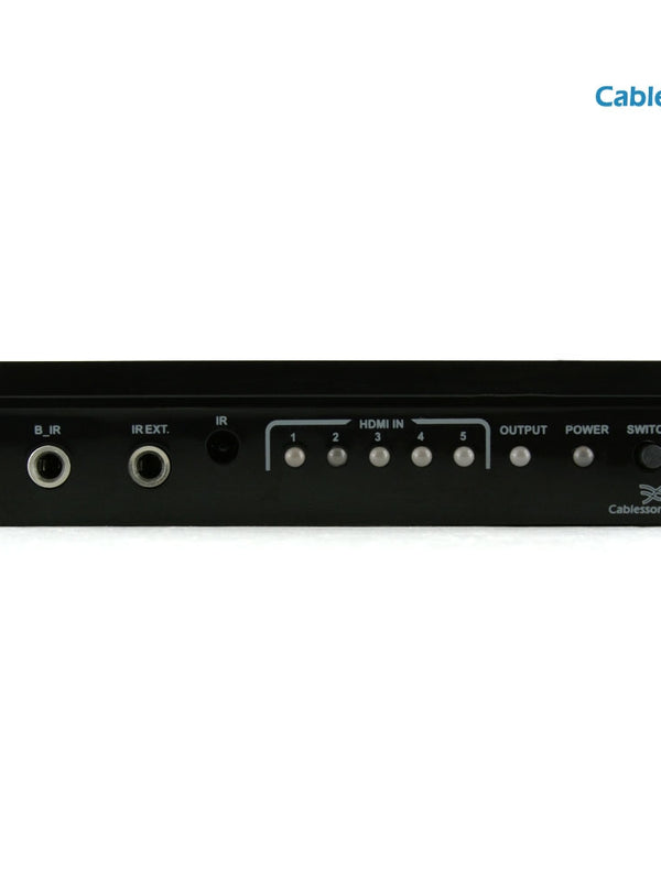 Cablesson Basic 5 x 1 HDMI switch with remote control - 5 port Selector Switcher HDMI Hub - for HDTV, Sky and other TV boxes, PS4/3, Xbox One/360 and more - HDMI 2.1, 2.2, 3D, Full HD, 4k, Ultra HD