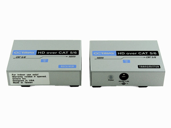 Octava HDCATIR-UK - HDMI + IR HDMI over CAT 5/6 Extender - Full HD, 1080p, 3D Support, RJ45, UTP, HDCP, EDID, BALUN, Infra Red, Long Range, Dolby TrueHD, DTS Master Audio supported, Extender Kit, Network Cable, HDTV ** WITH IR CONTROL FUNCTION ***