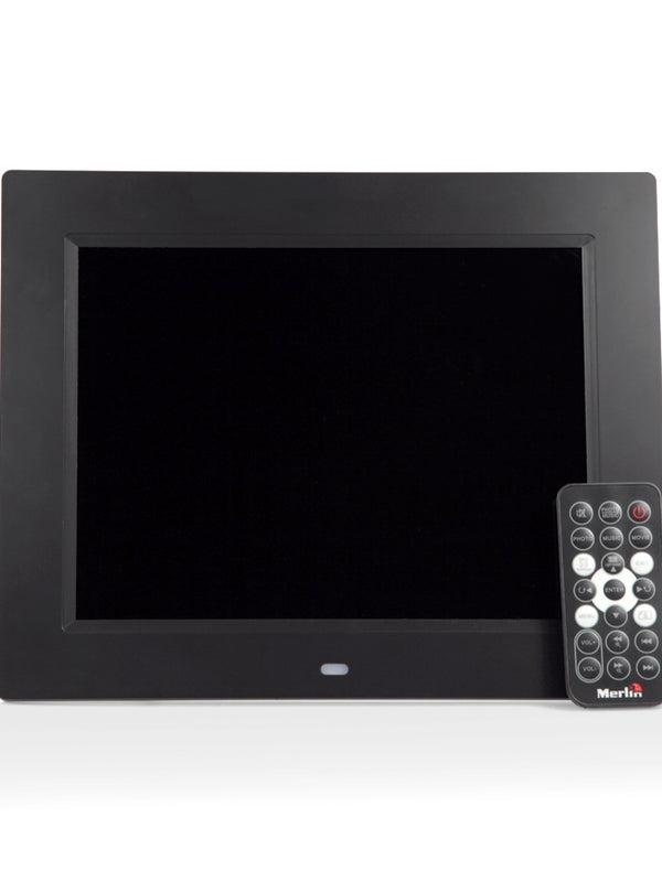 Merlin 9.7 inch Digital Photo Frame (Plays JPEG I Audio: MP3, WMA, MPEG1, MPEG2, AVI (MJPEG) )