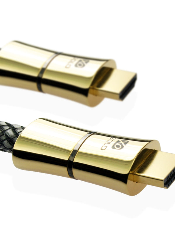 XO GOLD EDITION - 1m / 1 Metre HDMI Cable with Ethernet for XBOX 360, SONY PLAY STATION 3 (PS3), DVD, BLU-RAY, HDTV *FULL HD 4k2k New 1.4 Version High-Speed with ETHERNET and 3D 10.2GPS* Sound & Vision