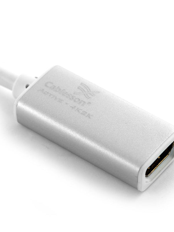 Cablesson Displayport (Male) (DP) to HDMI (Female) cable High Speed incl. audio transmission | upto 4k | Displayport (plug M) to HDMI (plug A) | certified | Apple and PC - White