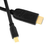 Cablesson Mini Displayport auf HDMI-Kabel (Stecker auf Stecker) - 2M - Schwarz