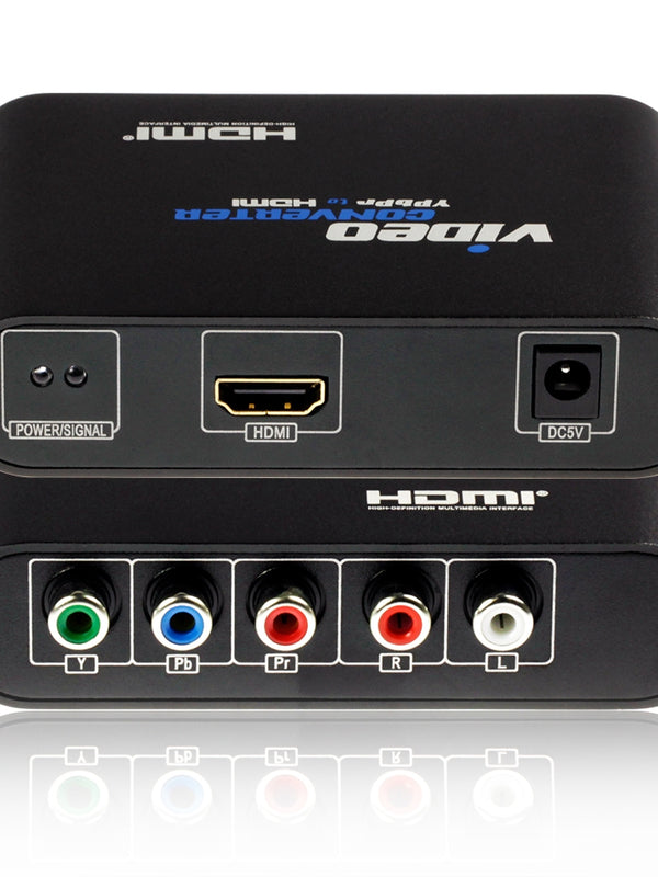 Cablesson HDelity YPbPr Component to HDMI converter scaler 1080p - YPbPr Component RCA + Audio to HDMI video converter - Black