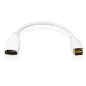 Apple Mini DVI to HDMI Cable Adapter by Cablesson for Apple Mac, Macbook, iMac, PowerBook G4, 1080p, RoHS, HDtv, Projector, LCD, LED, Converter