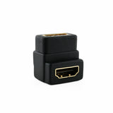 Cablesson Right-Angle 90 Degree HDMI Coupler (Joiner) Adapter - Female to Female Connectors, Digital Video/Audio (24K Gold Plated, v1.3, v1.4 & 2.0 supported, 1080p, Full HD) LCD, LED, 3D Enabled, High Speed Converter - Schwarz