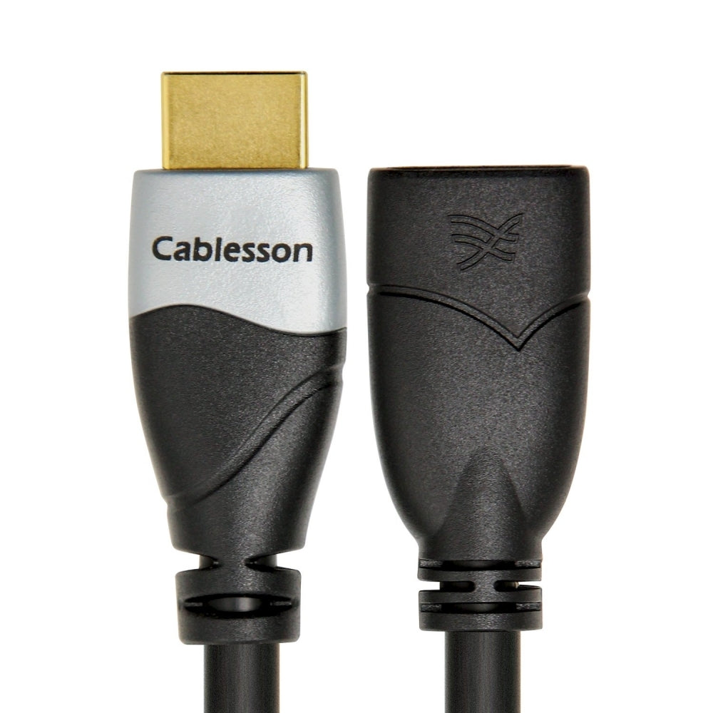 Cablesson Ivuna 0.2m High Speed HDMI Extension Cable (HDMI Type A, HDMI 2.1/2.0b/2.0a/2.0/1.4) - 4K, 3D, UHD, ARC, Full HD, Ultra HD, 2160p, HDR - for PS4, Xbox One, LCD, LED, UHD, 4k TVs - Black