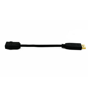 Cablesson DisplayPort to HDMI Multimode Short Cable - DP Male to Female HDMI video adapter cable - Active with audio, up to 4k, Full HD, HDMI 2.0/1.4, for HDTV, Apple and PC - DP to HDMI adapter - Black - 200mm
