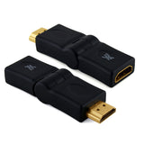 Cablesson Swiveling Male to Female HDMI Adapter - 180 Degree Rotation 90 angle Smart Swivel HDMI Male To HDMI Female M/F Joiner 1080p High-Speed Converter - Gold Plated 3D v1.3 / 1.4 / 2.0 - 4k2k