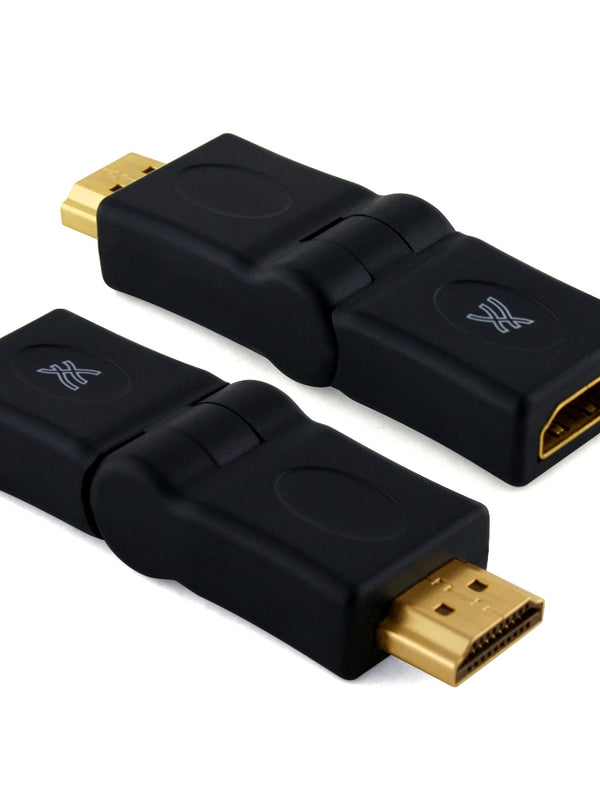 Cablesson drehbarer männlich auf weiblich HDMI Adapter - 180 Degree Rotation 90 angle Smart Swivel HDMI Male To HDMI Female M/F Joiner Coupler Adapter M/F 1080p High Speed Converter - Gold Plated 3D v1.3 / 1.4 / 2.0 - 4k2k Sky HD PS3/4 Xbox Virgin HD LCD LED HDtv.