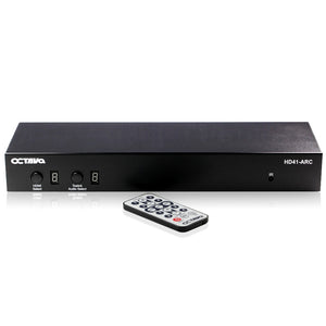 Octava HD41-ARC-UK - 4x1 HDMI ARC + Digital Audio switch - With TOSlink (Digital Optical) Audio Output (Audio Return Channel / 3D / CEC Support, v1.4) - IR , 1080p Full HD, SkyHD, Virgin, PS4, Xbox One