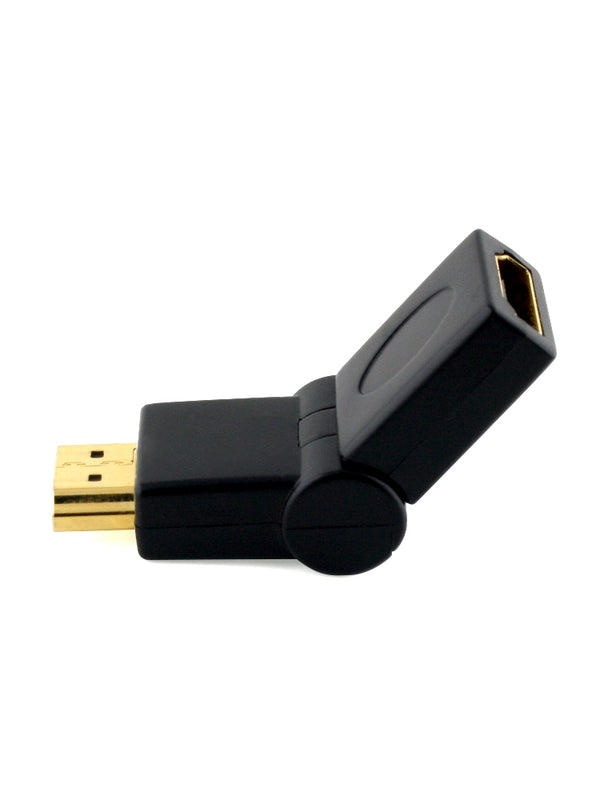 Cablesson drehbarer männlich auf weiblich HDMI Adapter - 180 Degree Rotation 90 angle Smart Swivel HDMI Male To HDMI Female M/F Joiner Coupler Adapter M/F 1080p High Speed Converter - Gold Plated 3D v1.3 / 1.4 / 2.0 - 4k2k Sky HD PS3/4 Xbox Virgin HD LCD LED HDtv.
