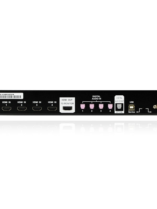 Octava HD41-ARC-UK - 4x1 HDMI ARC + Digital Audio switch - With TOSlink (Digital Optical) Audio Output (Audio Return Channel / 3D / CEC Support, v1.4) - IR , 1080p Full HD, SkyHD, Virgin, PS4, Xbox One