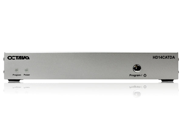 Octava HD14CATDA-UK 1 x 4 HDMI Distribution Amp Over CAT 6 (1080p, SKY HD, Virgin HD, Freeview HD, XBOX 360, XBOX One, PS3, PS4, 3D)