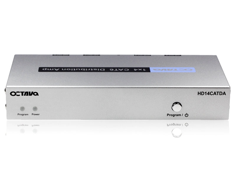 Octava - HD14CATDA-UK 1 x 4 HDMI Verteiler-Verstärker über CAT 6 1080p, SKY HD, Virgin HD, DVB-T HD, Xbox 360, Xbox One, PS3, PS4, 3D