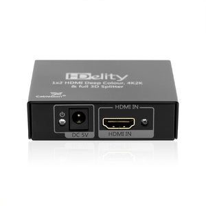 Cablesson HDelity 1 x 2 HDMI Splitter mit 4K2K - Aktiver Verstärker - Ultra HD, UHD, 2160p, HDR. 3D und ARC fähig. für PS3/PS4, XboX One/360, DVD, BluRay, DVD, HDTV, Gaming und Beamer