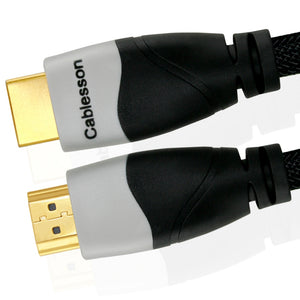 Cablesson Ikuna 1m High Speed HDMI Cable (HDMI Type A, HDMI 2.1/2.0b/2.0a/2.0/1.4) - 4K, 3D, UHD, ARC, Full HD, Ultra HD, 2160p, HDR - for PS4, Xbox One, Wii, Sky Q, LCD, LED, UHD, 4k TVs - Black