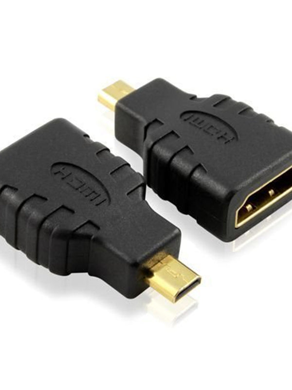 XO - Micro HDMI (Type D) to HDMI (Type A) Adapter with 3D, Audio and Ethernet