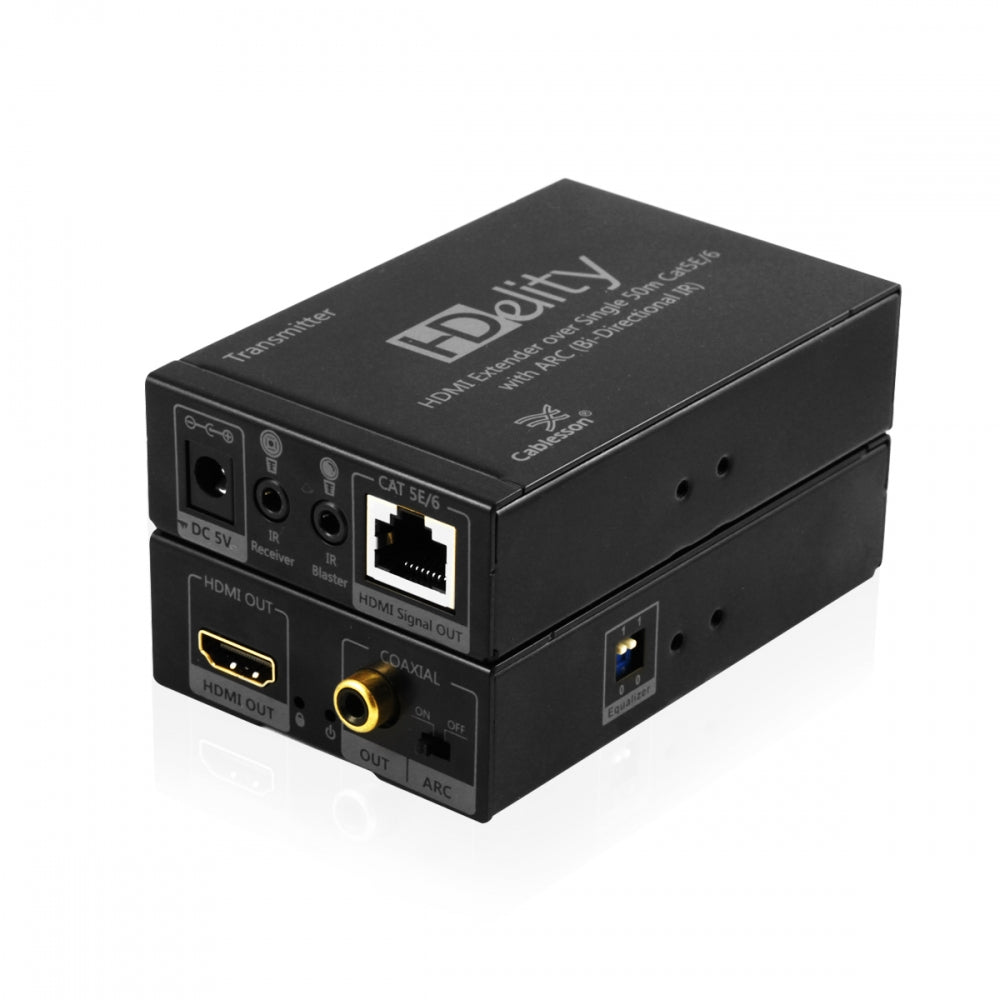 Cablesson HDelity HDMI Extender with BI Directional IR ARC (Coax and SPDIF) with Local Out - 1080p Full HD (50m) / 720p (60m) - supports 3D, 4k, Full HD, Sky Q and other HD set top boxes, PC, DVD, PS4