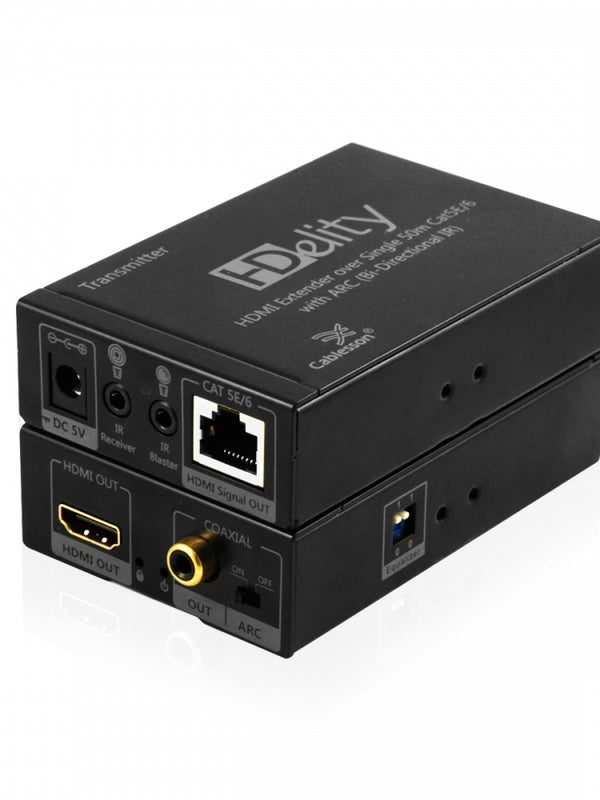 Cablesson HDelity HDMI Extender with BI Directional IR ARC (Coax and SPDIF) with Local Out - 1080p Full HD (50m) / 720p (60m) - supports 3D, 4k, Full HD, Sky Q and other HD set top boxes, PC, DVD, PS4