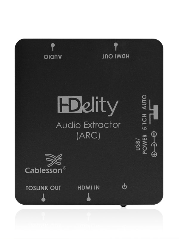 Cablesson HDelity HDMI audio extractor ARC - HD Digital Optical TOSlink / Analogue Stereo + Optical Audio Extractor HDMI Converter - full HD, 1080p, 3D, SPDIF, 3.5mm jack, PC, HDCP, 4k TV