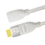 Mackuna Flex Plus 0.2M (0.2 Meter) Erweiterungskabel HDMI mit drehbaren Stecker - Audio - Video **24K Gold** mit Ethernet (Neueste Version 2.0 / 1.4a 21Gbps) 1080p, 4k2k, PS4, XBOX ONE, DVD, Blu-ray, SKY HD, UHD, FULL HD LCD, Plasma & LED TV, 3D TV, ARC, Dolby TrueHD AudioÃ¼bertragung