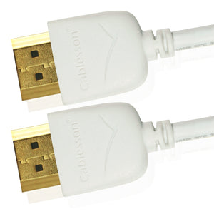 Cablesson Mackuna Ivuna Slim Flex 1m High Speed HDMI Kabel (HDMI Typ A, HDMI 2.1/2.0b/2.0a/2.0/1.4) - 4K, 3D, UHD, ARC, Full HD, Ultra HD, 2160p, HDR - **Ultra Slim Design** - weiÃŸ